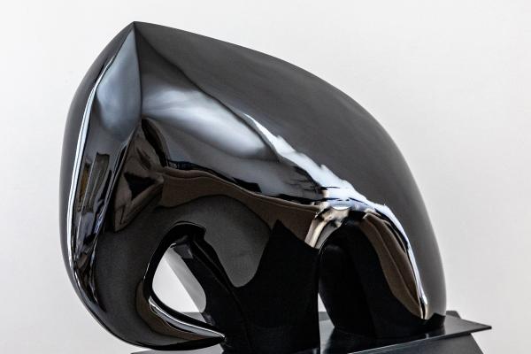 "Sans Défense" élephant bronze laqué noir