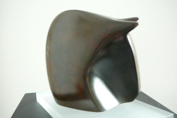 "Cheval" bronze patine brune support petit modèle 